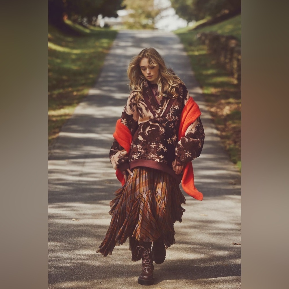 Free people Rosie Printed Sherpa Jacket